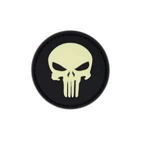 TacSpec Glow in the Dark “Punisher” PVC Velcro Patch